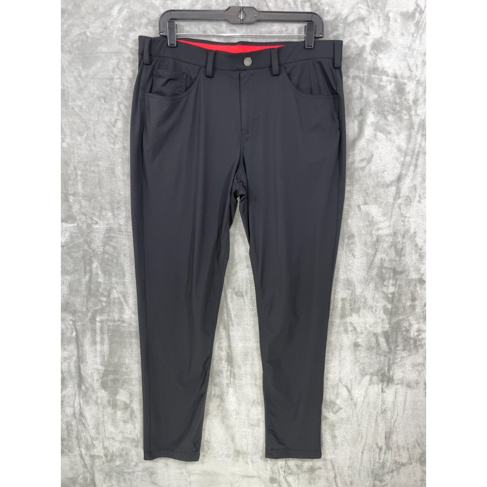 Redvanly Pants Mens Large Black Golf Performance Stretch Kent Pull On 32" Inseam